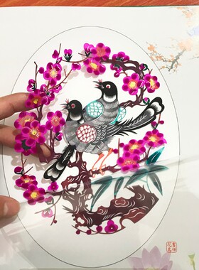 剪纸手工中国风收藏册礼品十二生肖脸谱花鸟外事出国送老外纪念品