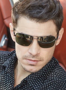 高清玻璃偏光太阳眼镜开车潮人方形司机驾驶墨镜男士超大框眼睛