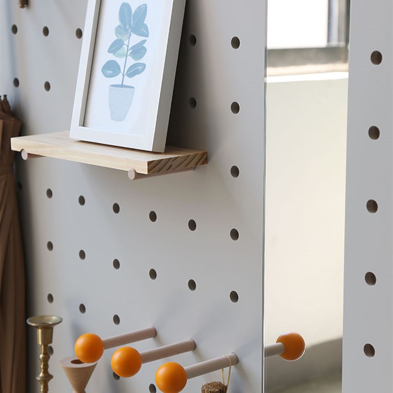 Damumu home entrance mirror hole board can be integrated to cover the full-length mirror sliding mirror storage rack