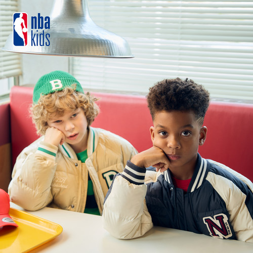 nbakids童装冬季男女童羽绒服加厚保暖棒球服蓬松K234DW010P - 图1