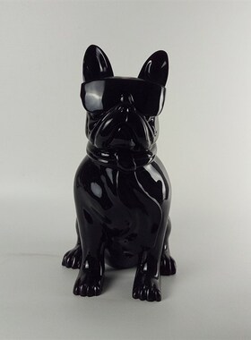 创意家居斗牛犬摆件办公室个性工艺品服装店样板T房商场树脂动物