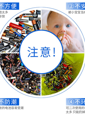 JJC 5号电池盒 五号电池收纳盒保护14500 8节装电池整理盒透明塑