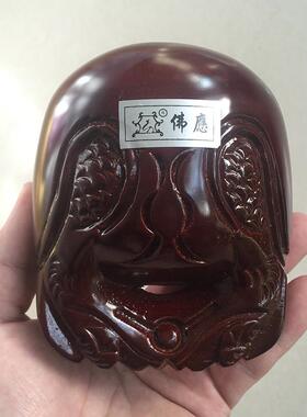 3.5寸小号木鱼/手持木鱼香樟实木桂柚木手工雕刻高档木鱼锤垫结缘