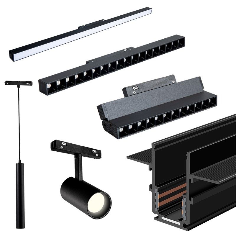 客厅全光谱磁吸轨道灯嵌入式大厅无主灯设计中山灯具暗装led射灯,淘宝优惠券,粉丝福利购,淘宝优惠卷