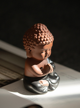 久造陶瓷家居客厅桌面禅意摆件中式小如来佛像工艺品车载室内装饰