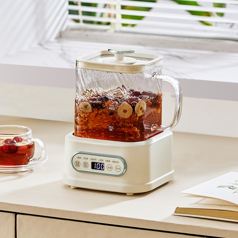 巴森小方炖养生壶家用多功能全玻璃煮茶器烧水壶小型办公室花茶壶,淘宝优惠券,粉丝福利购,淘宝优惠卷