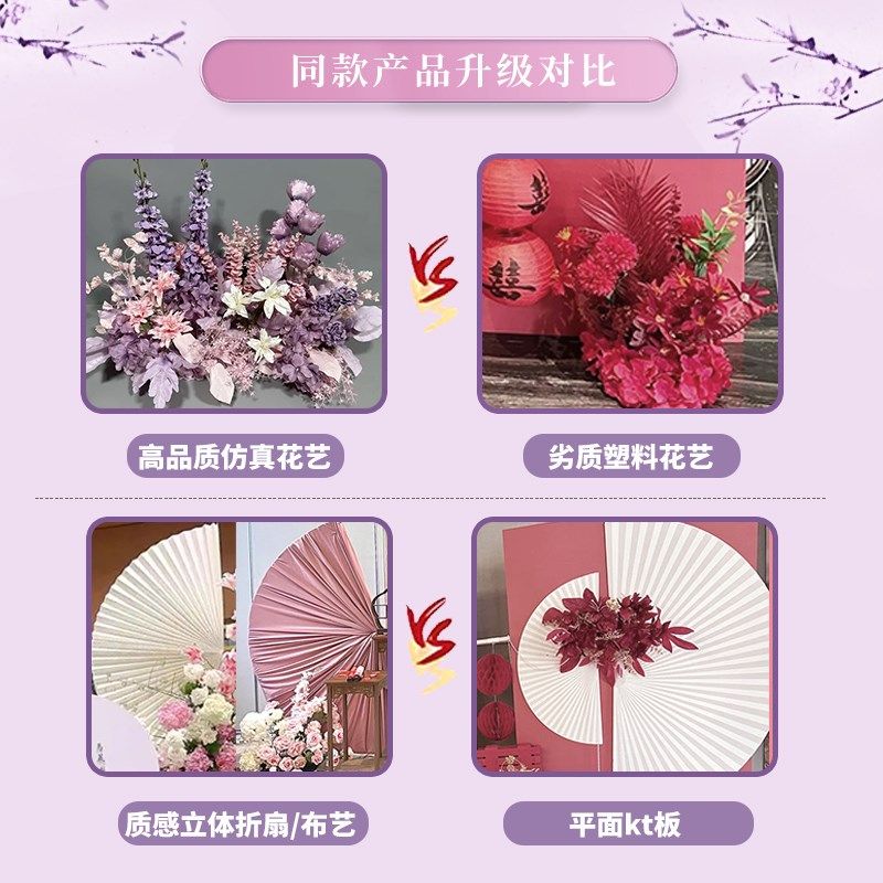 订婚宴生日场景布置装饰全套kt板定制新中式假花紫色背景墙氛围,淘宝优惠券,粉丝福利购,淘宝优惠卷
