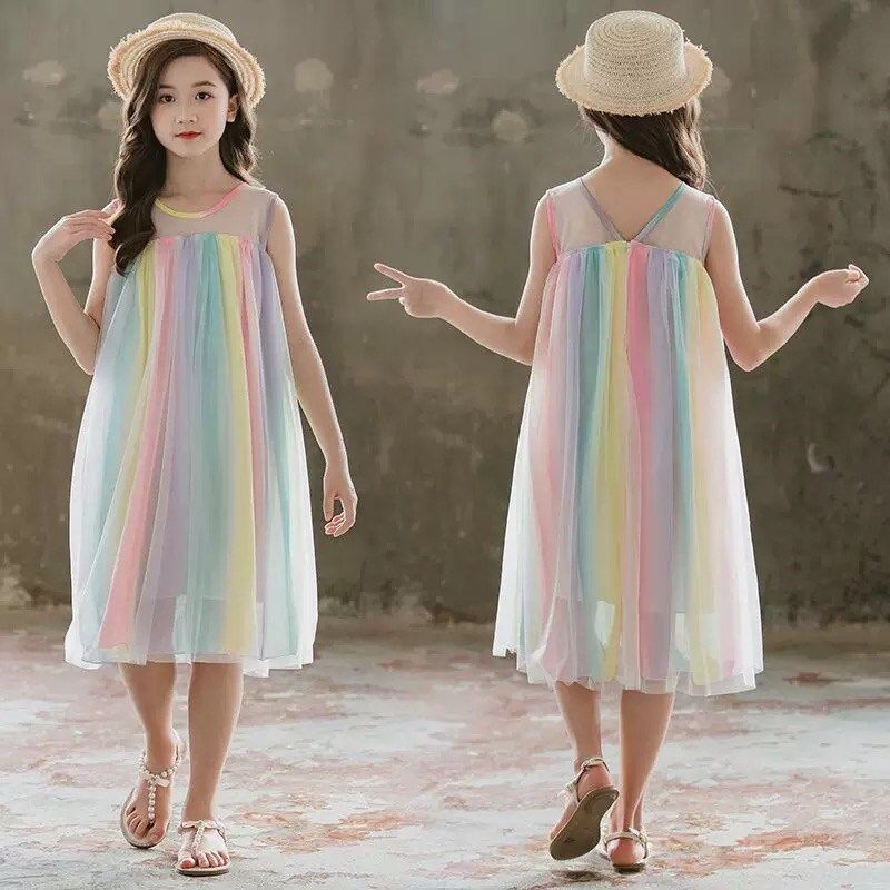 女童夏季连衣裙海边度假儿童长裙吊带波西米亚沙滩裙大童女孩花裙,淘宝优惠券,粉丝福利购,淘宝优惠卷