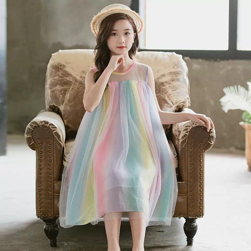 女童夏季连衣裙海边度假儿童长裙吊带波西米亚沙滩裙大童女孩花裙,淘宝优惠券,粉丝福利购,淘宝优惠卷