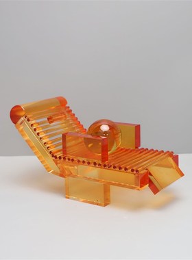 新中式水晶椅子摆件样板房售楼部卧室书房客厅桌面玄关软装饰品