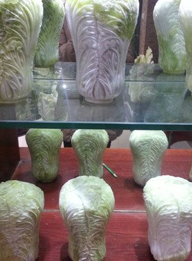 天然玉石旺运玉岫玉白菜招财摆件家居客厅桌面酒柜岫岩玉开业礼品