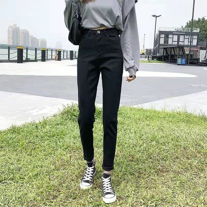 胖妹妹大码高腰弹力牛仔裤女哈伦裤萝卜裤显瘦梨形身材小脚铅笔裤,淘宝优惠券,粉丝福利购,淘宝优惠卷