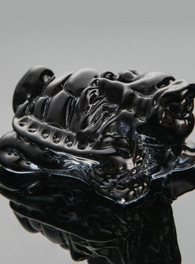 七彩琉璃龙龟家居收银台装饰招财吉祥开业荣归礼品黄水晶龙龟摆件