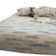 Nordic style simple blue striped cotton old coarse cloth bed sheets and bed cover single piece linen protective cover girl's heart cloth