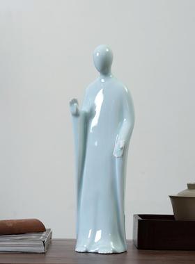 新中国禅宗佛像无相佛小和尚陶瓷装饰品静风茶室茶几装饰玄关礼品