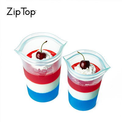美国进口ZIPTOP硅胶杯旅行水果杯