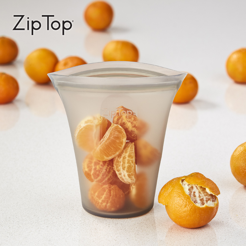 旗舰店 ziptop硅胶杯折叠食品水果零食袋便携随手水杯+吸管组合 - 图0