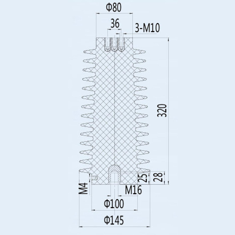 35KV高压中置柜传感器CG5-35Q/145*320高压带电显示320高传感器 - 图1