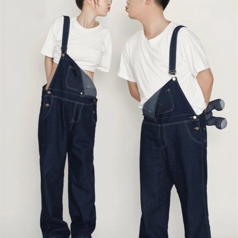 孕妇照片写真服装情侣装牛仔背带裤孕妇情侣夫妻写真拍照主题服装,淘宝优惠券,粉丝福利购,淘宝优惠卷