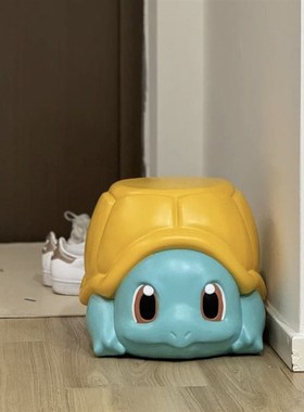 可爱创意a杰尼龟换鞋凳子玄关客厅家用脚凳沙发茶几儿童凳子矮凳