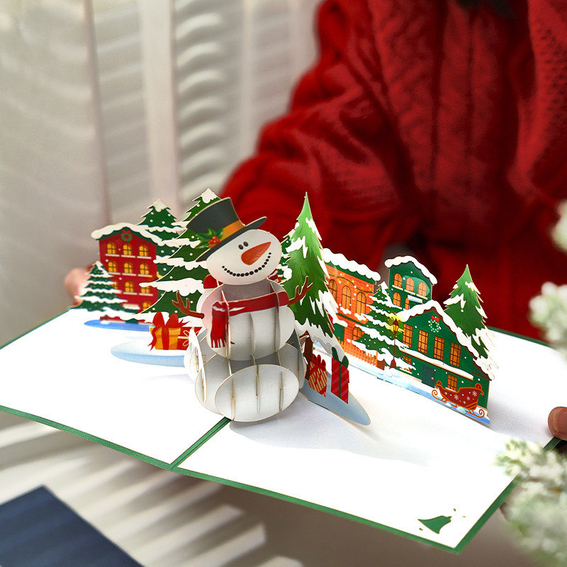 创意圣诞节3D立体贺卡信封英文祝福高级感diy折叠留言新年小卡片,淘宝优惠券,粉丝福利购,淘宝优惠卷