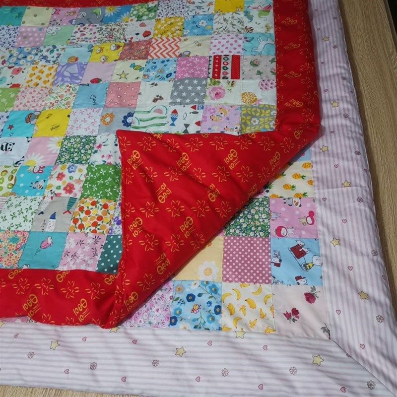 定制全棉百家被 拼布被婴儿纳福被diy手工棉花被抱被幼儿园被包邮,淘宝优惠券,粉丝福利购,淘宝优惠卷