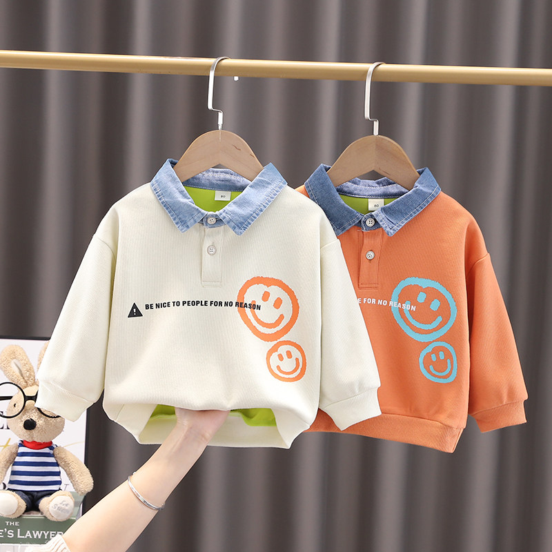儿童长袖T恤翻领POLO衫春装春秋童装男童宝宝打底衫小童婴儿上衣,淘宝优惠券,粉丝福利购,淘宝优惠卷