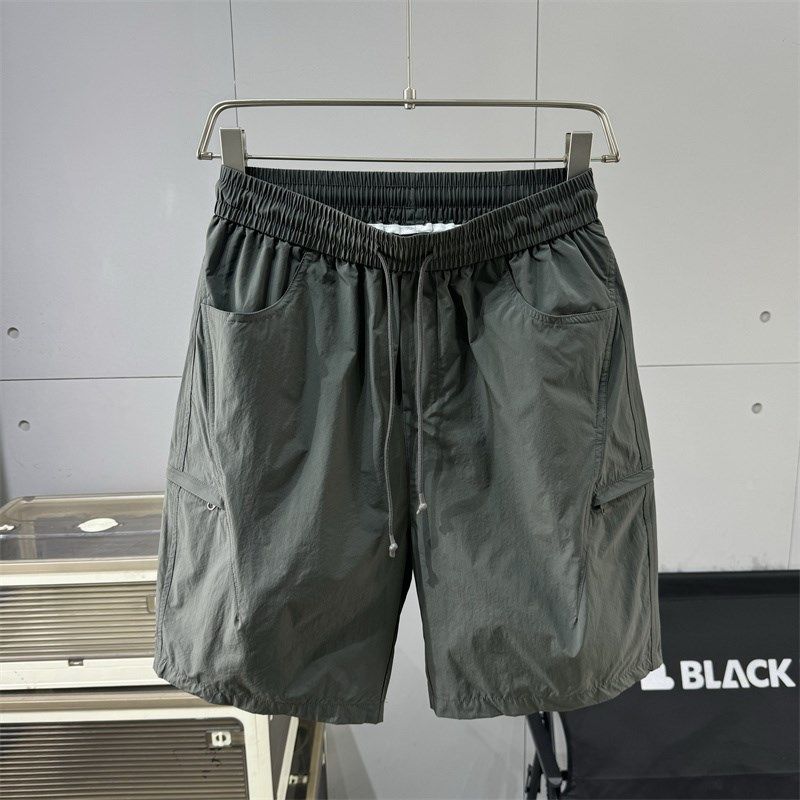 夏季薄款松紧腰短裤男立体剪裁纯色百搭沙滩裤时尚帅气速干五分裤,淘宝优惠券,粉丝福利购,淘宝优惠卷