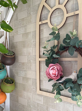 橱窗家用装饰品摆件道具陈列展示架假窗户壁挂创意木质婚礼展台