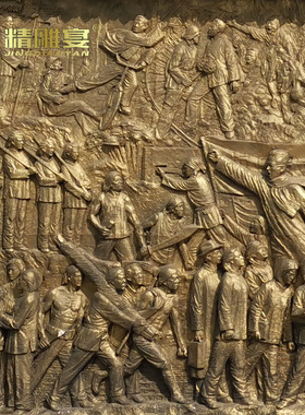 玻璃钢人物浮雕铜雕城市景观园林户外背景墙广场公园景观小品雕塑