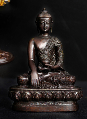 藏传藏式 释迦牟尼家用小佛像7cm2寸车饰汽车随身带家用摆件