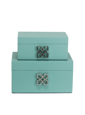 新中式铜扣盒摆件样板房间珠宝首饰盒卧室床头柜桌面软装饰品装饰