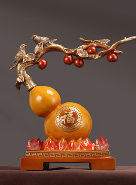 新中式创意葫芦摆件玄关电视柜酒柜装饰品家里客厅办公室工艺品