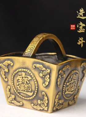 铜斗摆件 z铜进宝斗摆件