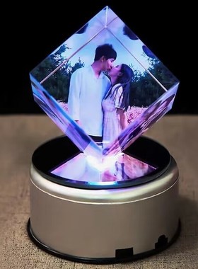 情人节生日礼物女生闺蜜水晶魔方照片G定制创意送给男友特别有意