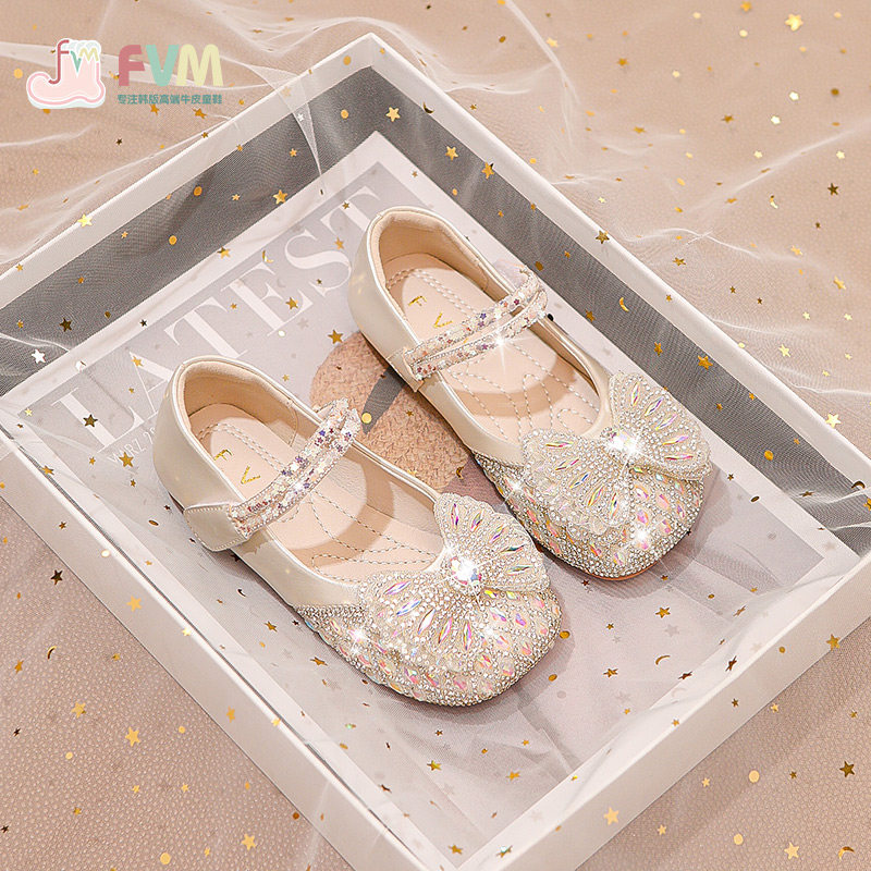 女童鞋子儿童公主小皮鞋2023春秋款新款秋季宝宝水晶闪亮水钻单鞋,淘宝优惠券,粉丝福利购,淘宝优惠卷