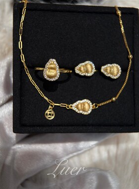 新中式!福禄双全!迷你小葫芦通体纯银镶钻轻奢拼接手链手饰高级感