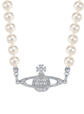 西太后珍珠项链小众土星吊坠项链