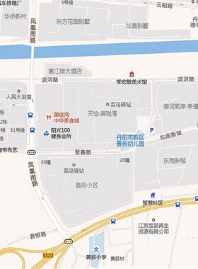 丹阳市地图图办公室挂图防水墙壁超大装饰画