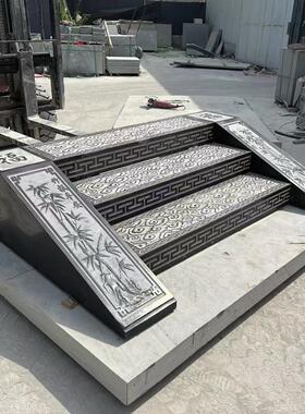 青石台阶踏步石庭院踏步石防滑地舖石门槛石浮雕石材直销