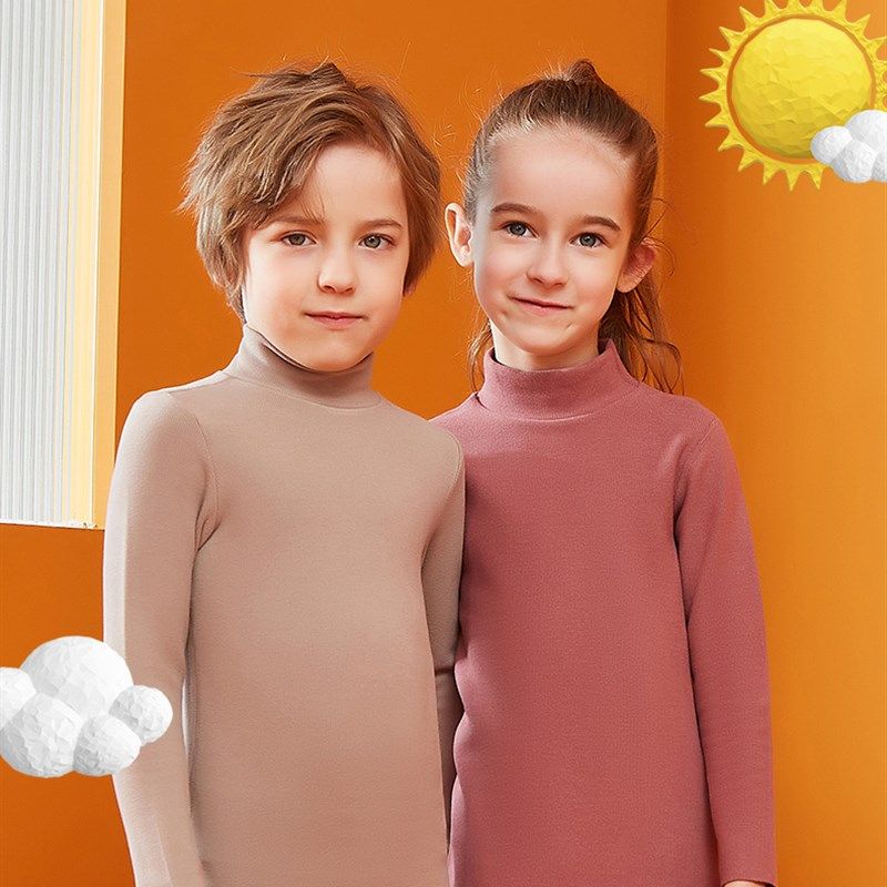 高领德绒儿童秋衣秋裤男女童发热保暖内衣套装中大童加绒春秋冬季,淘宝优惠券,粉丝福利购,淘宝优惠卷