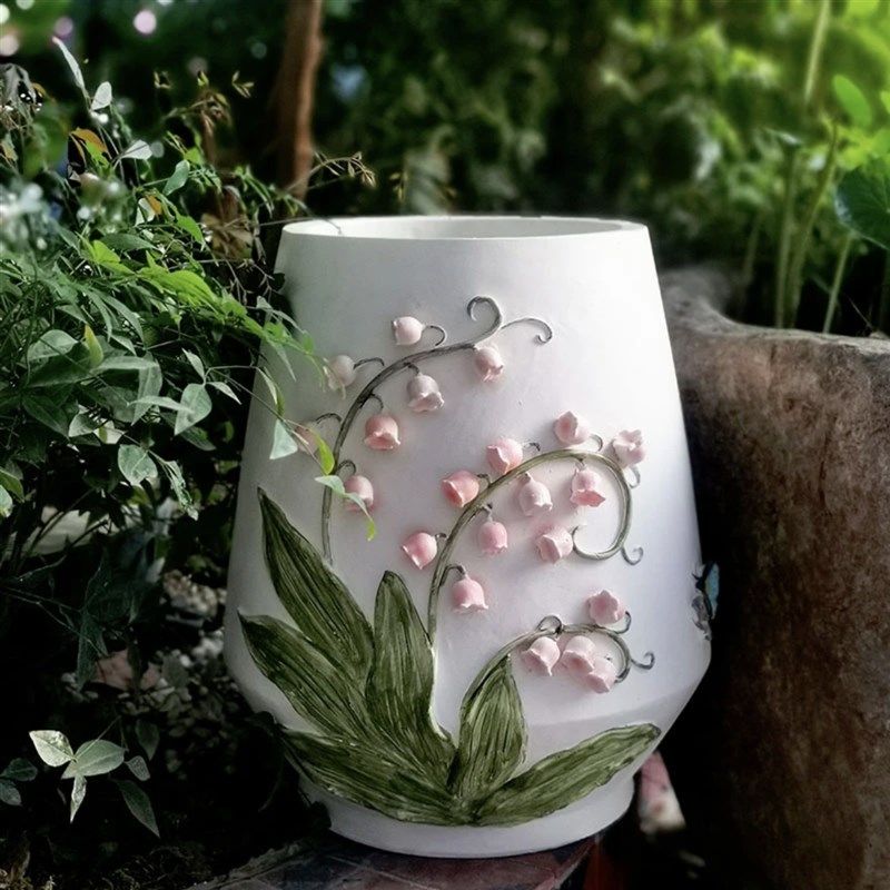 佳鲤推荐铃兰花盆鸢尾花仙子摆件装饰品花园庭院设计兰花花瓶创意,淘宝优惠券,粉丝福利购,淘宝优惠卷