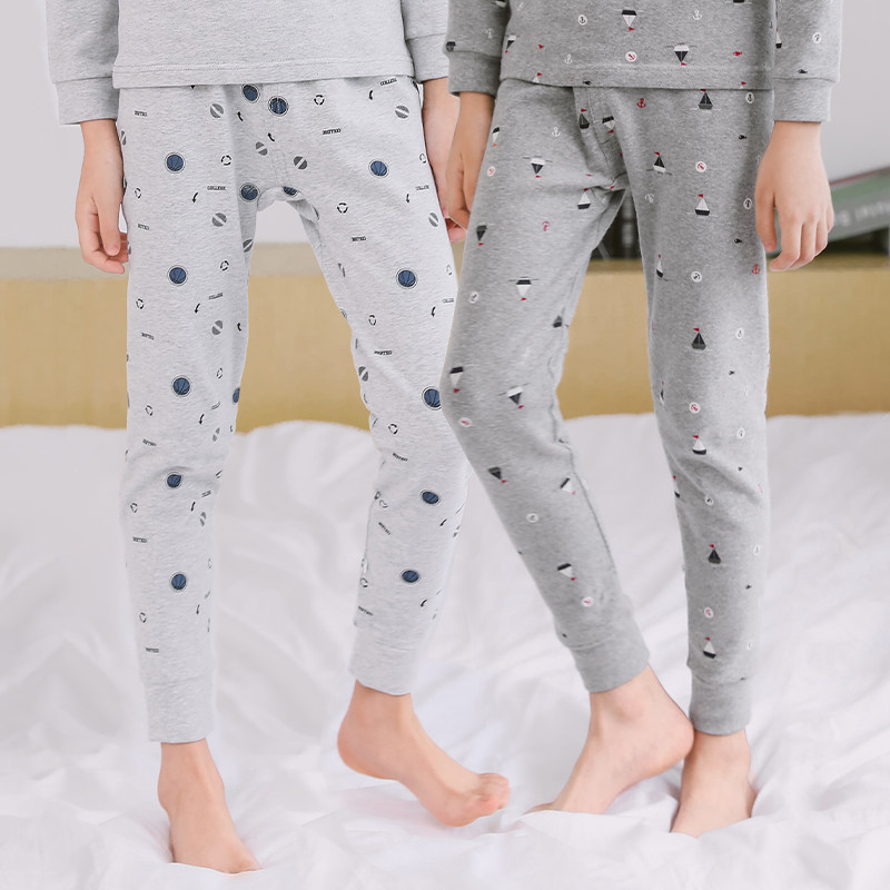 男童秋裤春秋纯棉儿童睡裤打底保暖裤内穿中大童两条装棉毛裤男孩,淘宝优惠券,粉丝福利购,淘宝优惠卷