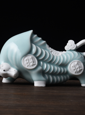 陶瓷牛气冲天摆件创意哥窑个性生肖牛大号招财家居装饰品转运摆设