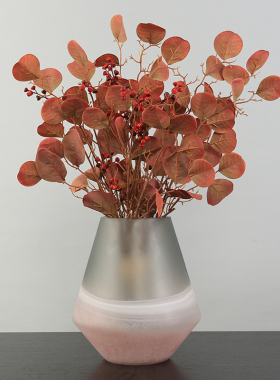 美式磨砂玻璃花瓶可水培家居客厅样板间电视柜插花轻奢装饰品摆件