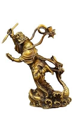 纯铜钟馗魁星点斗供奉神像创意摆件室内客厅桌面赐福铜像摆放用品