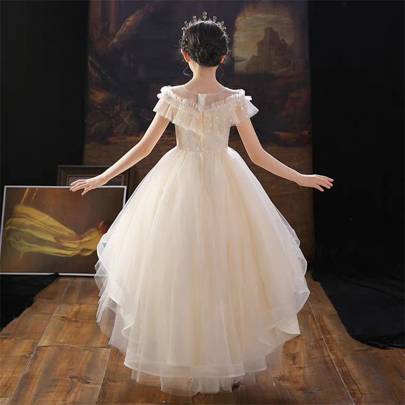 女童前短后长连衣裙儿童婚纱高级感高端裙主持人燕尾礼服公主裙10,淘宝优惠券,粉丝福利购,淘宝优惠卷