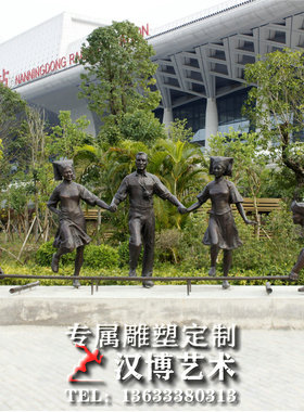 玻璃钢仿铜人物雕塑户外园林铸铜古代读书人物景观广场铜雕人物像