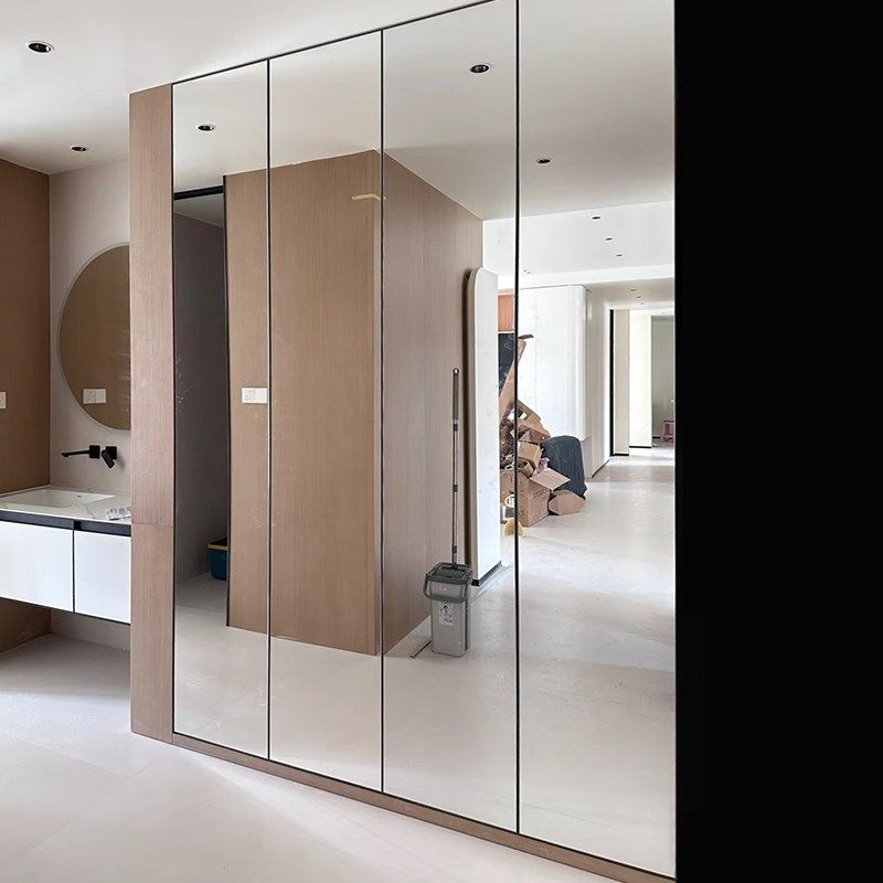 衣帽间钢化镜面玻璃门定制书柜酒柜镀膜玻璃轻奢极简铝合金隐框门,淘宝优惠券,粉丝福利购,淘宝优惠卷