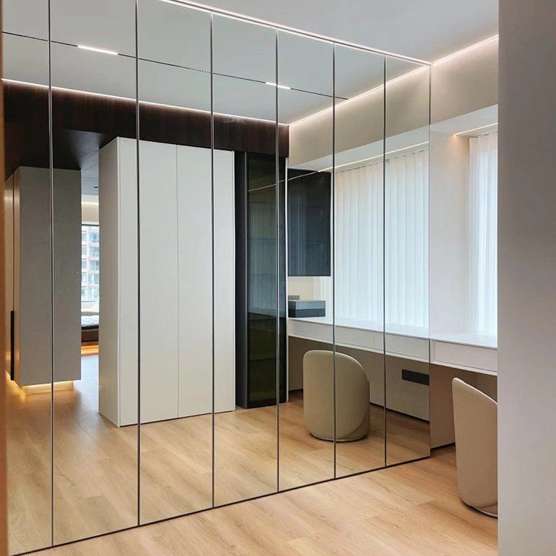衣帽间钢化镜面玻璃门定制书柜酒柜镀膜玻璃轻奢极简铝合金隐框门,淘宝优惠券,粉丝福利购,淘宝优惠卷